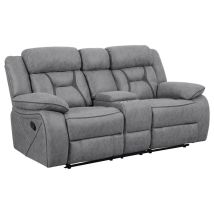 CoasterEveryday 602262 Higgins - Upholstered Motion Reclining Loveseat - Gray
