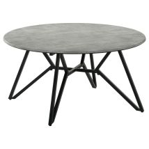 CoasterEveryday 736178 Hadi - Round Smart Top Coffee Table - Cement