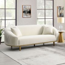 ACME LV03850 Martina - Sofa With 2 Pillows - Ivory Velvet