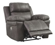 Signature Design by Ashley® 3000413 Erlangen - Dark Gray - PWR Recliner/Adj Headrest