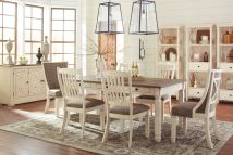 Signature Design by Ashley® D647/25/01(4)/02(2) Bolanburg - Beige- 7 Pc. - Dining Room Table, 4 Side Chairs, 2 Side Chairs