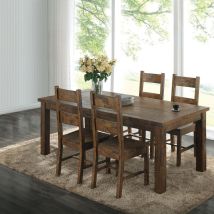 CoasterEveryday 107041-S5 Coleman - 5 Piece Dining Set - Rustic Golden Brown