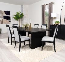 Coaster Fine Furniture 108231-S7 Brookmead - 7 Piece Extension Leaf Dining Table Set - Black