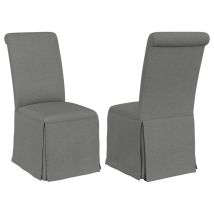 Coaster Fine Furniture 100749 Shawna - Upholstered Skirted Dining Chair (Set of 2) - Gray