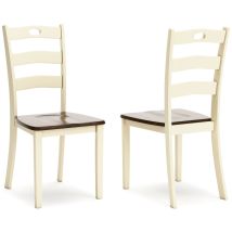 Ashley Furniture D335-01 Woodanville - Dining Room Side Chair (Set of 2) - Cream / Brown