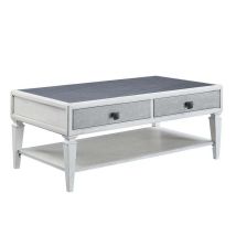 ACME LV01052 Katia - Coffee Table - Rustic Gray & Weathered White Finish