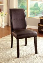 Furniture of America CM3823SC-2PK Gladstone - Side Chair (Set of 2) - Dark Walnut / Ivory