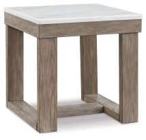 Ashley Furniture T789-2 Loyaska - Square End Table - Brown / Ivory