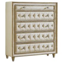 CoasterElevations 223525 Antonella - 5-Drawer Bedroom Chest - Ivory And Camel