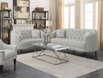 CoasterElevations 505641-S2 Avonlea - 2 Piece Upholstered Sloped Arm Sofa Set Fabric - Gray