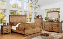 Furniture of America CM7449Q-BED Pioneer - Queen Bed - Weathered Elm