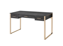 ACME 92715 Perle - Writing Desk - Champagne Gold & Black Finish