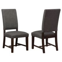 CoasterEssence 109142 Twain - Upholstered Dining Side Chairs (Set of 2) - Warm Gray