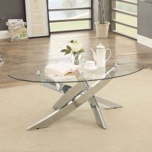 Furniture of America CM4241C-TABLE Laila - Coffee Table - Pearl Silver
