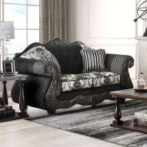 Furniture of America SM6432-LV Ronja - Loveseat - Black