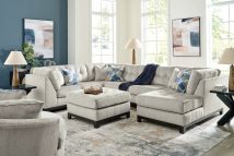 Benchcraft® 33004/38/34/17/21/08 Benchcraft® 33004/38/34/17/21/08 Maxon Place - 5 Pc. - 3-Piece Sectional With Raf Corner Chaise, Chair, Ottoman - Stone