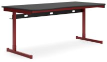 Signature Design by Ashley® H400-427 Lynxtyn - Red / Black - Home Office Desk