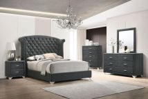 CoasterEveryday 223381KE-S5 Melody - 5 Piece Eastern King Bedroom Set - Gray