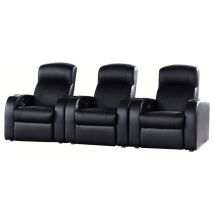 CoasterEssence 600001-S3B Cyrus - 3 Piece Upholstered Home Theater Seating - Black
