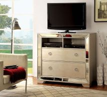 Furniture of America CM7195TV Loraine - Media Chest - Champagne