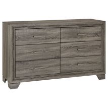 Coaster Fine Furniture 223343 Wright - 6-Drawer Dresser Cabinet - Brown Oak