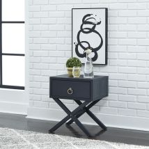 Liberty Furniture 2030-AT1922 East End - 1 Drawer Accent Table - Wirebrushed Denim