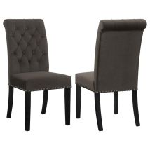 CoasterEssence 115172 Alana - Velvet Upholstered Dining Side Chair (Set of 2) - Brown