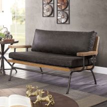 Furniture of America CM6077GY-LV Santiago - Loveseat - Dark Gray