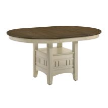 Intercon MI-TA-4260-RFO-SET Mission Casuals - Dining Table - Rustic White / French Oak