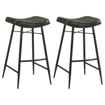 Coaster Fine Furniture 109259 Bayu - Leather Upholstered Bar Stool (Set of 2) - Espresso