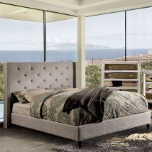 Furniture of America CM7677GY-EK-BED-VN Anabelle - Eastern King Bed - Warm Gray