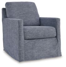 Ashley Furniture A3000646 Nenana Next-Gen Nuvella - Swivel Glider Accent Chair - Denim
