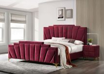 Furniture of America CM7411RD-EK-BED Florizel - Eastern King Bed - Red