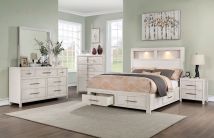 Furniture of America CM7500WH-CK-BED Karla - California King Bed - White