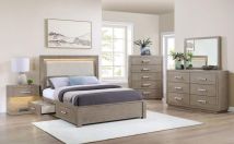 Coaster Fine Furniture 224850KW-S5 Kenora - 5 Piece California King Bedroom Set - Barley Brown