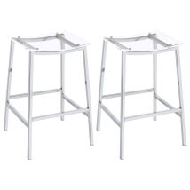 Coaster Fine Furniture 182359 Jovani - Acrylic Backless Bar Stool (Set of 2) - Chrome