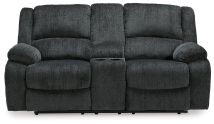 Ashley Furniture 7650494 Draycoll - DBL Rec Loveseat w/Console - Dark Gray