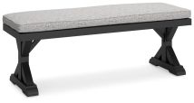 Ashley Furniture P792-600 Beachcroft - Bench With Cushion - Black / Light Gray