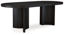 Signature Design by Ashley® D821-25 Rowanbeck - Black - Oval Dining Room Table