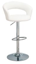 CoasterEveryday 120347 Barraza - Adjustable Height Bar Stool - White And Chrome