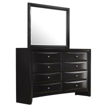CoasterEssence 200703M Briana - 8-Drawer Dresser With Mirror - Black