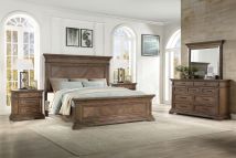 New Classic 00-658-25N New Classic 00-658-25N Mar Vista - 6/0 Western King 5 Piece Bedroom Set (Bed & Dresser & Mirror & 2 Nightstands) - Light Brown