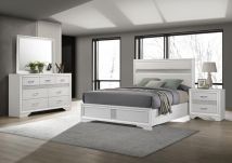 Coaster Fine Furniture 205110KE-S4 Miranda - 4 Piece Eastern King Bedroom Set - White