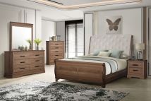 New Classic 00-B1828-25C New Classic 00-B1828-25C Coventry Hall - 6/0 California King 5 Piece Bedroom Set (Bed, Dresser, Mirror, Chest, Nightstand) - Brown