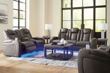 Ashley Furniture 36602/15/18/13 Ashley Furniture 36602/15/18/13 Fyne-Dyme - 3 Pc. - Power Reclining Sofa, Power Reclining Loveseat, Power Recliner - Shadow