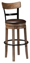 Signature Design by Ashley® D542-130 Pinnadel - Light Brown - Tall UPH Swivel Barstool
