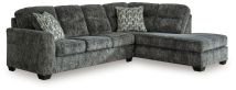 Signature Design by Ashley® 50504S2 Lonoke - Gunmetal - 2-Piece Sectional With Raf Corner Chaise