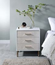ACME AC00843 Myles - Nightstand - White, Champagne & Gold Finish