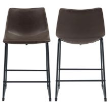 CoasterEveryday 102535 Michelle - Upholstered Counter Chair (Set of 2) - Brown