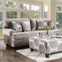 Furniture of America SM5142GY-SF Bonaventura - Sofa - Gray / Pattern